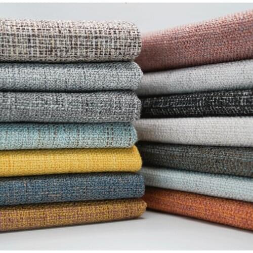 Nordic Thick Yarn Dyed Linen Fabric For Sofa Cover Pillowcase Tablecloth Home Textiles Anti Abrasion DIY Tissu Craft 50X150cm