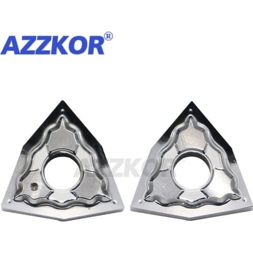 WNMG0804 LL-NT01 Turning Tools Inserts CNC Center Lathe For Copper And Aluminum Metal AZZKOR Ceramic Carbide Peach Blades 10pcs