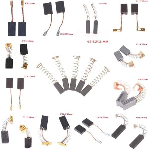 2/4pcs Multi Graphite Copper Motor Carbon Brushes Set Tight Copper Wire for Electric Hammer/Drill Angle Grindern