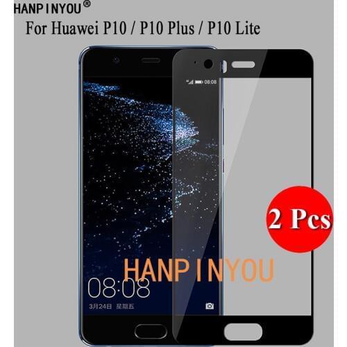 2 Pcs/Lot For Huawei P10 / P10 Plus / P10 Lite Full Cover Screen Protector Tempered Glass Protective Film + Clean Tools