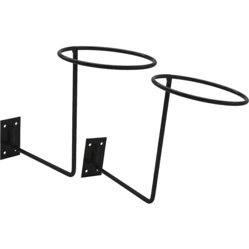 2 Pieces Metal Helmet Holder Wall Mount Hat Ball Wig Rack Hanger Hook Display Stand - 20cm