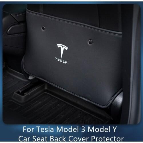 2CPS Anti-Child-Kick Pad for Car Waterproof Seat Back Protector Cover For Tesla Model 3/Y Car Seat Back Protector Anti Kick Pad