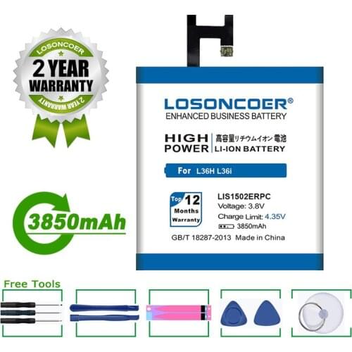3850mAh LIS1502ERPC LIS1551ERPC Battery for SONY Xperia Z L36H Lt36h L36i C6600 S39H C6602 SO-02E C2305 D2303 C6603 C660X M2