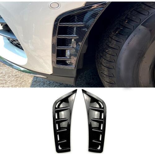 Car Carbon Fiber ABS Front Bumper Spoiler Side Wing Decorative Cover For Mercedes Benz GLC Class GLC260 GLC300 2020