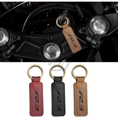 Motorcycle Keychain Cowhide Key Ring Case for Yamaha YZF-R3 R3 Models