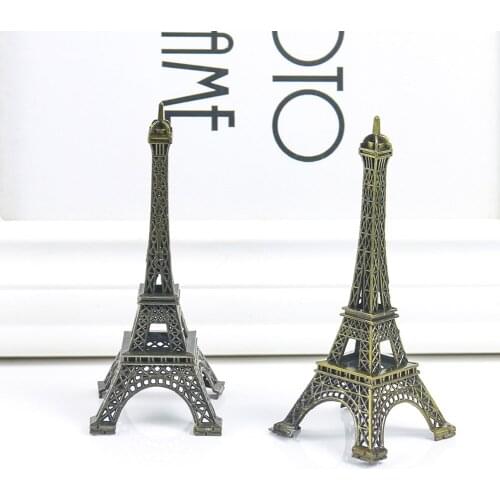 1 PCS Bronze Eiffel Tower Model Accessories Creative Home Crafts Office Home Desktop Small Accessories Shooting Props Accessory