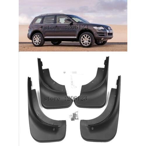 For VW Touareg Mk1 2005 -2008 2009 2010 Facelift Mudflaps Splash Guards Front Rear Mud Flap Mudguards Fender Molded Mud Flaps