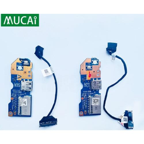 For Dell Inspiron 7000 7560 7460 7472 7572 P74G laptop Power Button Board with Cable switch USB IO card reader board LS-D823P