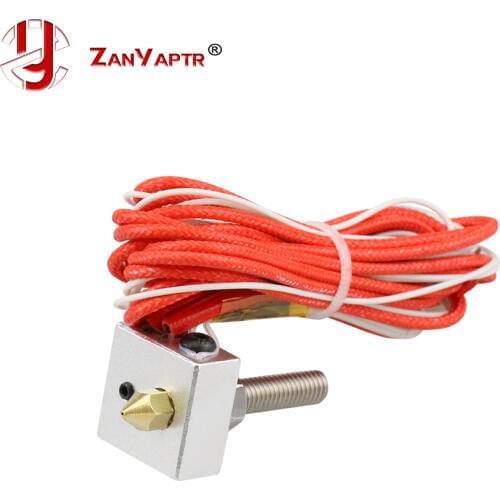 Hot End Kit MK7 MK8 0.4mm Nozzle Extruder Throat 12V 24V 40W Heater Thermistor Aluminum Heater Block For 3D Printer