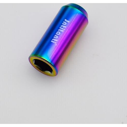 Jntitanti high strength hex socket nut Gr5 titanium wheel lug nut M12/M14*1.25/1.5*45mm for small-bore hub