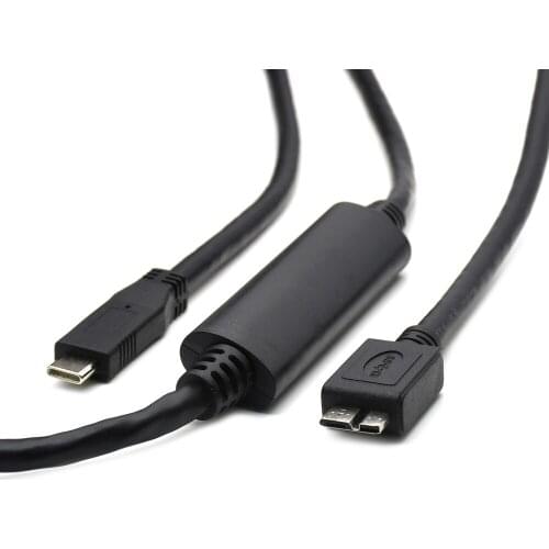 8m 26Ft USB3.1 Type-c (USB C) to Micro B 3.0 Cable for Apple MacBook Pro Laptop Camera External Hard S8/S9 with repeater Chipset
