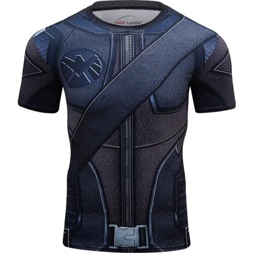 High Quality Short Sleeve Casual Digital Sublimation Printed Tights Men Comfortable Tshirt