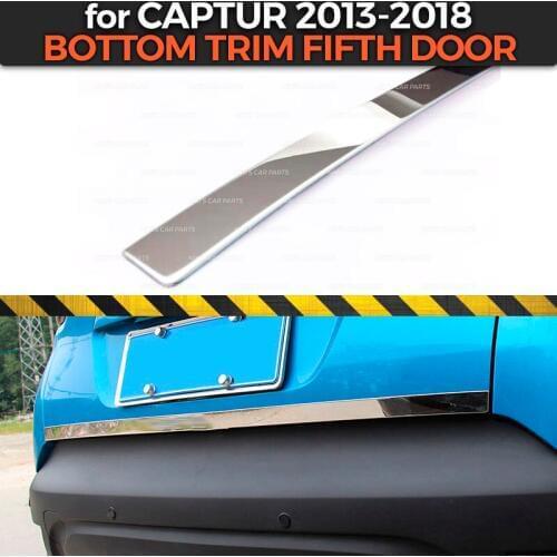 Bottom trim fifth door case for Renault Captur 2013-2018 Stainless Steel 1 set / 1 pcs molding decoration car styling