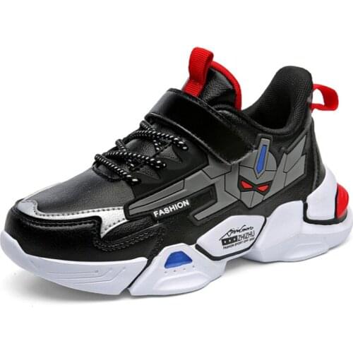 2021 Autumn New Leather Cartoon Kids Shoes Boys Lightweight Waterproof Sport Shoes School Comfortable Casual Runing Chaussure