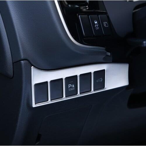 For Mitsubishi Outlander Peugeot 2013-2020 Car Reversing Radar Switch Panel Parking Light Switch Decorative Frame Accessories