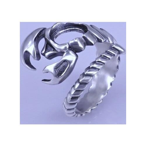 8*10mm 10.3g 925 STERLING SILVER men women Semi Mount Bases Blanks base blank scorpion ring Setting jewelry findings diy A2580