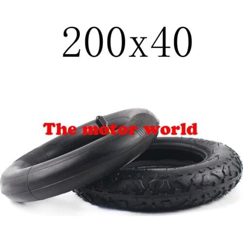 High Reputation Rubber Tire and Wheel Hub 200X40with A Bent Angle Valve Stem Electric Bicycle Tyre Electric Scooter Motorcycle