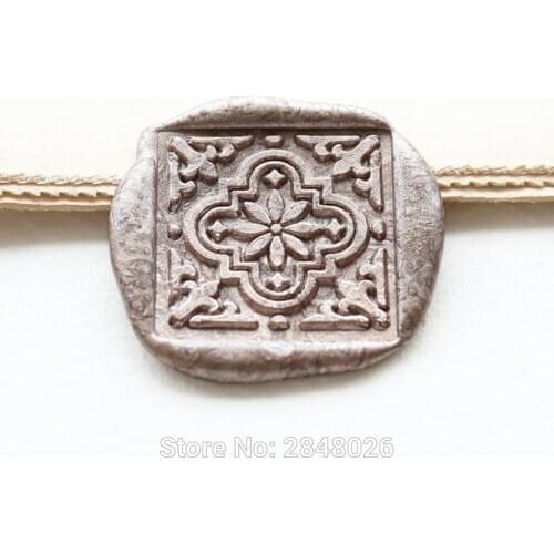 Antique Floral Vintage Tile Seal Stamp,Vintage seal stamp,Floral Wax Seal Stamp Kit,gift packing wedding seal