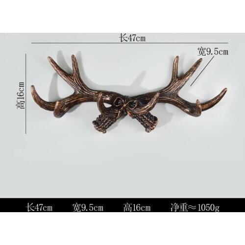 Creative 3 dimensional home wall decoration hook door porch creative hanging clothes hook farmhouse decor Distressed antlers