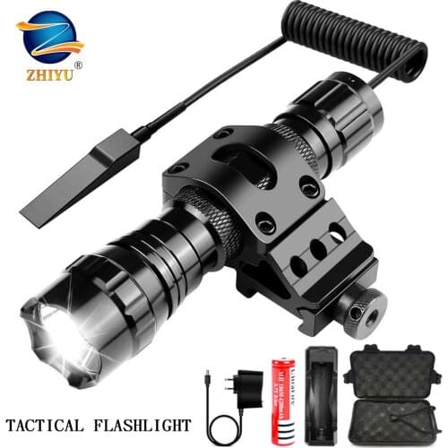 Ultra Bright 1200LM LED Tactical Flashlight Use 18650 Rechargeable Battery Waterproof Scout Light Torch Hunting Light 5 Modes