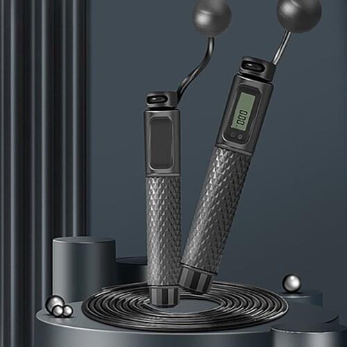 Digital Jump Rope Dual Skipping Rope Wirless Counting 4 Mode Smart Jumping Rope Home Gym Fitness Workout Exercies Sports