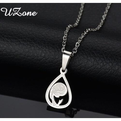 UZone Fashions Heart-shaped Beauty Head Brand Pendant Necklaces For Women Pty Jewelry Christmas Gift