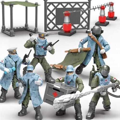 Military series Field Medical Rescue Team Doctor nurse SWAT soldier Figures Building Blocks Bricks Toys Gifts