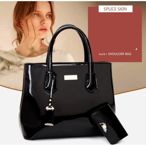 High Quality Patent Leather Women Handbags Womens Bag Fashion Shoulder bag Luxury Tote bag+card package Designer Messenger Bags