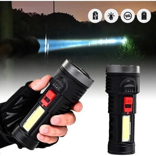 Bright 10000000LM LED Torch Tactical Flashlight USB Rechargeable + Battery