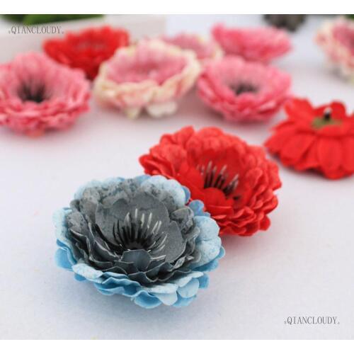 1/10/100 pieces Artificial silk flowers heads Retro material artificial flower accessories garland bracelet WEDDING BRIDAL D60