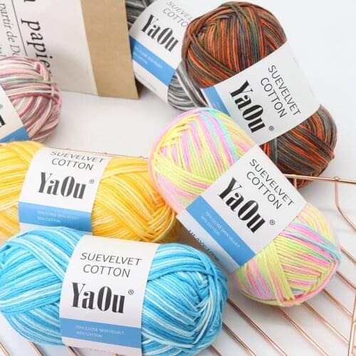1pc=100g Colorful Thick Yarn Worsted Crochet Yarn Thick Cotton Yarn For Knitting Sweater Scarf Yarn Hand Knitting Yarn