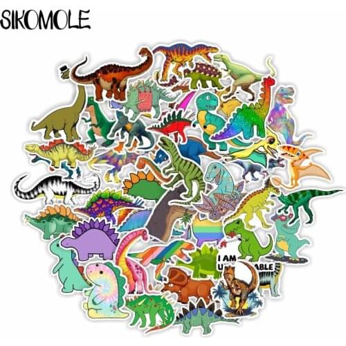 50PCS Animals Dinosaur Jurassic Cartoon Cute Fashion Graffiti Stickers For Guitar Skateboard Snowboard Luggage Decals Sticker F4