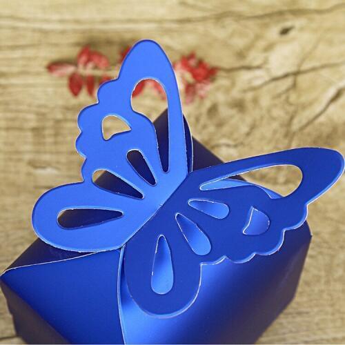 10pcs DIY Butterfly Wedding Candy Box Gift Box White/Beige/Pink/ Red /Purple/Navy Blue favor box favour box birthday party ideas