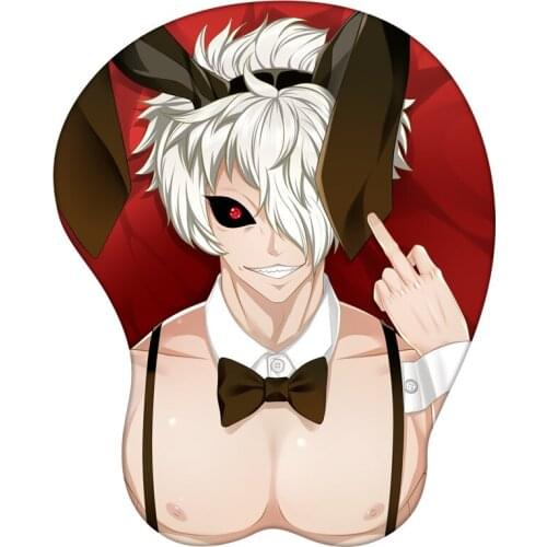 12 Taisen Juni Taisen: Zodiac War Usagi Cosplay Cute Wrist Rest silicon Mouse Pad Mat 3D Mousepad