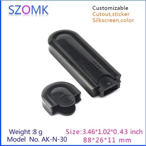 2015 new szomk plastic small USB wireless enclosuree (4 pcs) 88*26*11mm plastic handheld box, electrical sound control enclosure