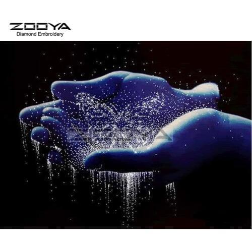 ZOOYA Diamond Embroidery 5D DIY Diamond Painting The Hand Butterfly Water Diamond Painting Cross Stitch Rhinestone Mosaic BJ1602