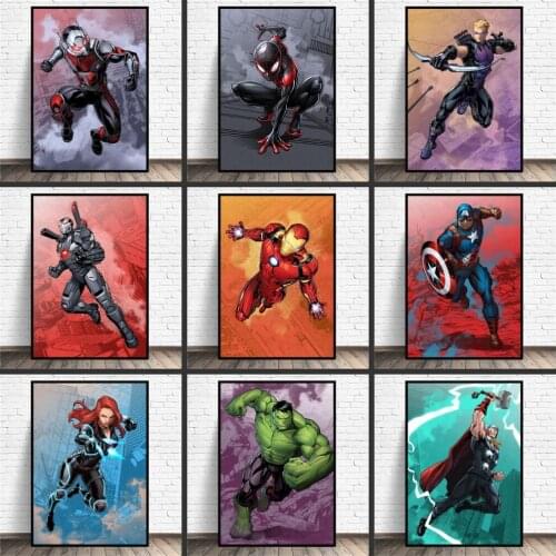 Disney Marvel Superhero Anime Diamond Painting 5D DIY Full Diamond Embroidered Cross Stitch Kit Diamond Mosaic Home Decor