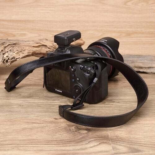 Double-sided Top Layer Vegetable Tanned Cowhide Camera Shoulder Strap Original Handmade Vintage Neck Strap Rope for Sony Camera