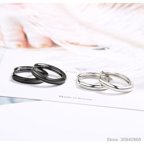 European and American luxury 925 sterling silver Glossy Hoop Earrings for Women Simple Geometric Gold Silver Round Earrings