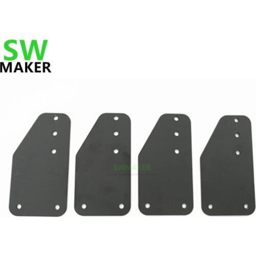 SWMAKER 4pcs/lot X-Carve CNC mill machine part steel Y axis support plate MakerSlide End Plate For X-Carve