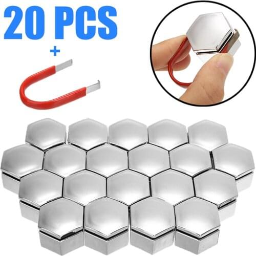 Mayitr 20pcs Universal Automobile Tire Screw Cap Nut Protective Cover Durable Nuts Bolt Cap Cover With Removal Tool