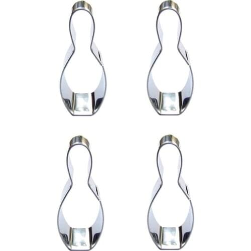 Mini Bowlingpin shape 4 piece biscuit cutting molds, baking tools, cake decorating soft candy tools