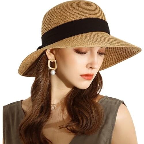 Fashion Summer Straw Hat Woman Beach Sun Hats Leisure Journey Outdoors Vacation Accessories UV Protection Big Brimmed Hat