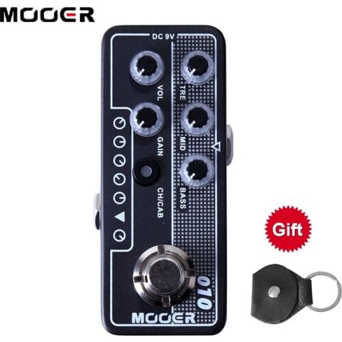 Mooer M010 Two Stones Electric Guitar Effects Pedal Stompbox Accessories Speaker Cabinet Simulation High Gain Tap Tempo Bass