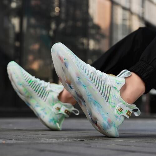 2021 New mens casual shoes shock absorption lightweight all-match sports shoes breathable comfortable hiking shoes