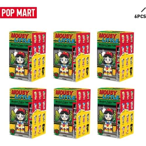 POP MART 6PCS Stayreal Modern Fairy Tale Series Collection Doll Collectible Cute Action Kawaii Animal Toy Figures Free Shipping