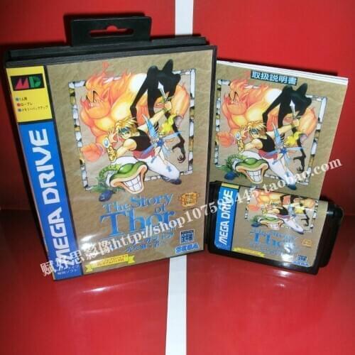 Sega MD game - The story of thor with Box and Manual for 16 bit Sega MD game Cartridge Megadrive Genesis system