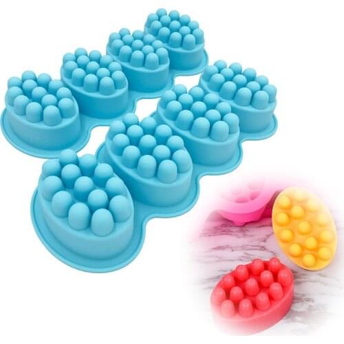 Silicone Soap Mold DIY Handmade Oval Soaps Mould 4 Cavities Soap Making Tools Candle Handcraft Soap Making Silicone Forms moldes