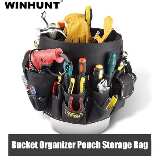 Bucket Organizer Pouch Storage Bag 42 Grids Pocket Gardening Tool Bag Garden Tool Pouch Hand Tool Bag Planting Props Basket