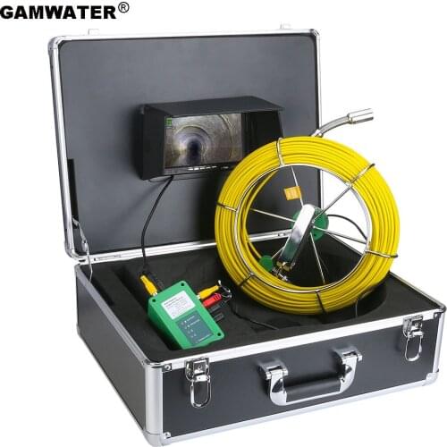 7" LCD 1000TVL Pipe Inspection Video Camera IP68 Waterproof Industrial Drain Sewer Video Camera Endoscope System
